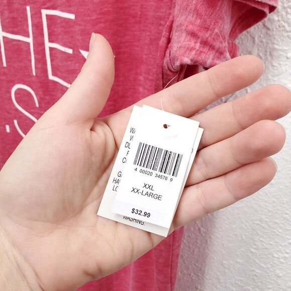 NWT Disney Store Burnout "Love The USA" Short Sleeve Top Tee Shirt - Picture 5 of 7